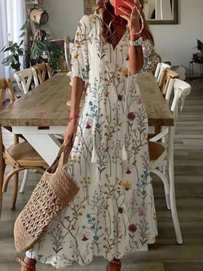 Melinda Floral Print Summer Dress