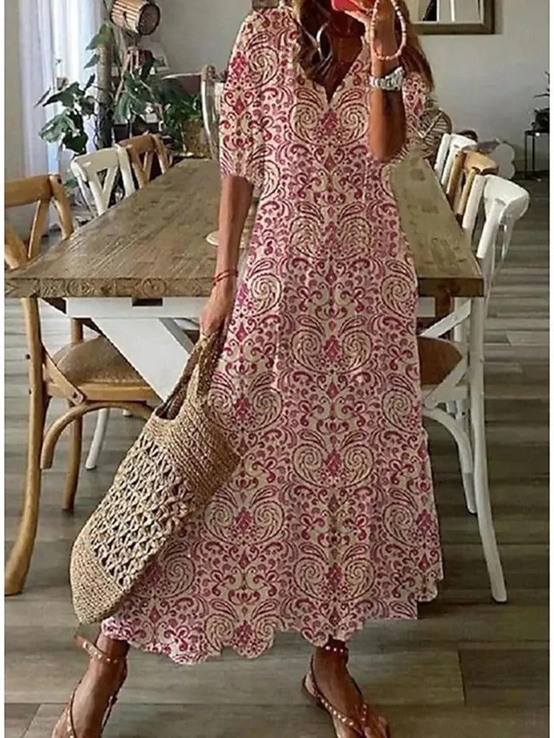 Melinda Floral Print Summer Dress