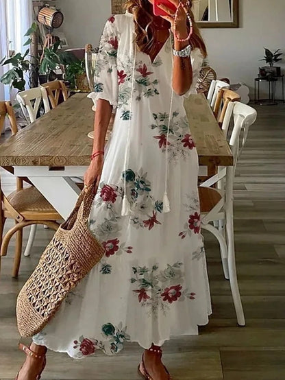 Melinda Floral Print Summer Dress