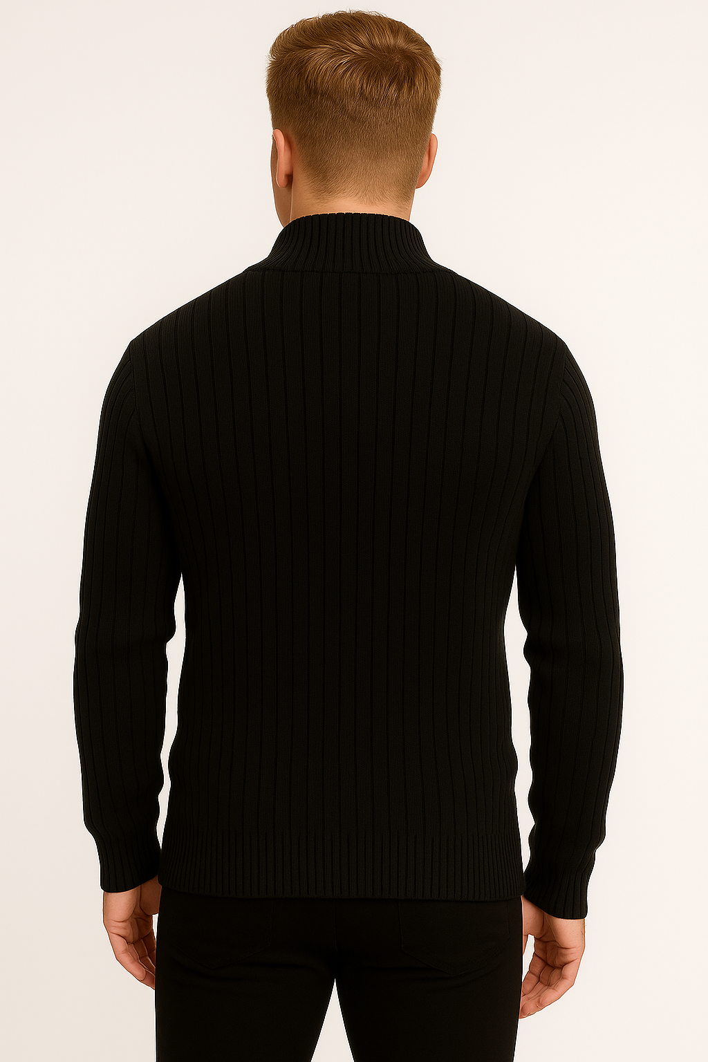 Trendy_Long_Sleeve_Men_s_Cotton_Cardigan_-_Elegant_Knitted_Layer-black-back