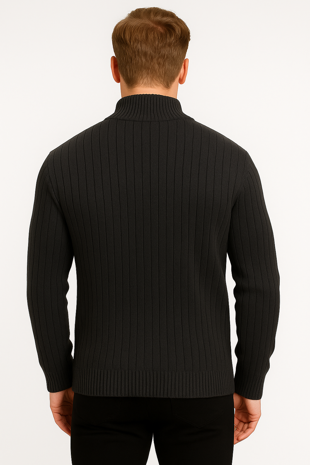 Trendy_Long_Sleeve_Men_s_Cotton_Cardigan_-_Elegant_Knitted_Layer-dark-grey-back