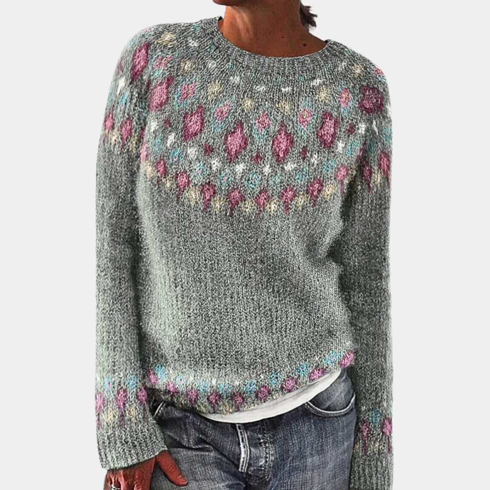 Women's Woolen Sweater with Stylish Prints - Warm, Comfortable, Various Colors 2