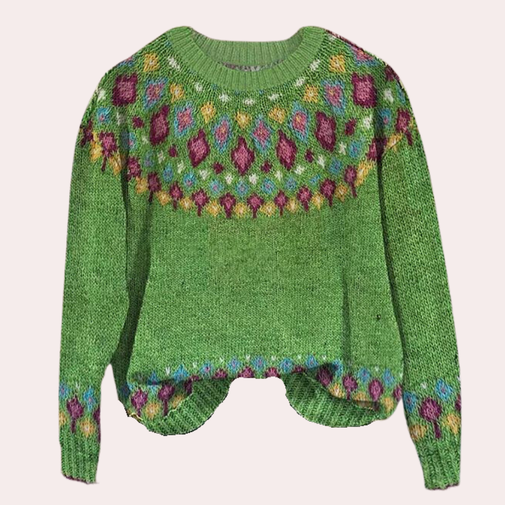 Women's Woolen Sweater with Stylish Prints - Warm, Comfortable, Various Colors 3