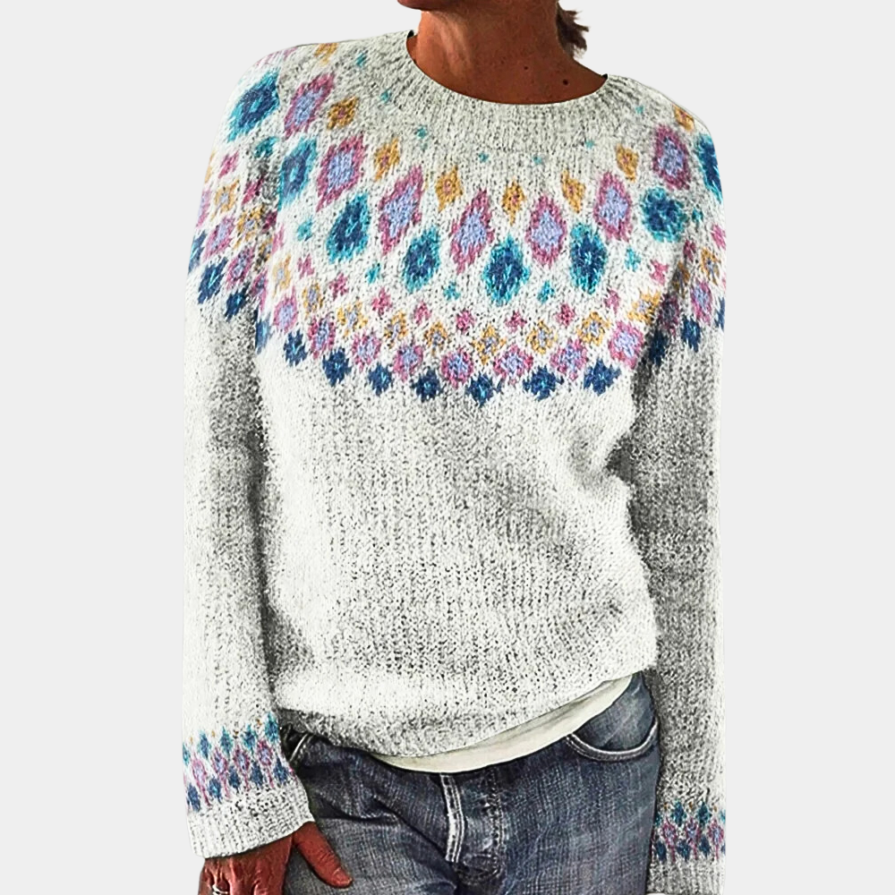 Women's Woolen Sweater with Stylish Prints - Warm, Comfortable, Various Colors 6