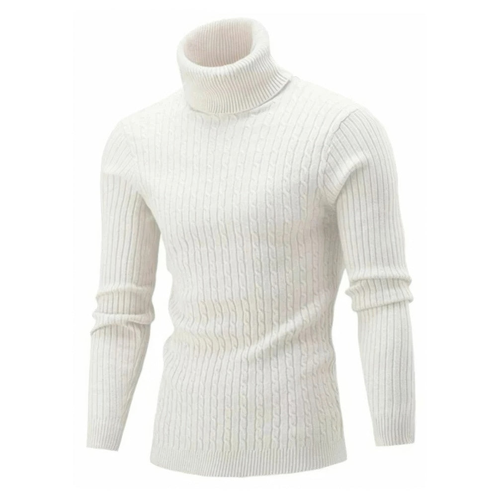 Timeless Comfort - Premium Men’s Roll Neck Sweater