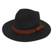 Unisex Wide Brimmed Straw Beach Hat for Sun Protection and Outdoor Style 13
