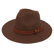 Unisex Wide Brimmed Straw Beach Hat for Sun Protection and Outdoor Style 18