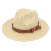 Unisex Wide Brimmed Straw Beach Hat for Sun Protection and Outdoor Style 3