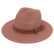 Unisex Wide Brimmed Straw Beach Hat for Sun Protection and Outdoor Style 4