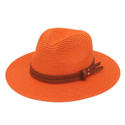 Unisex Wide Brimmed Straw Beach Hat for Sun Protection and Outdoor Style 7