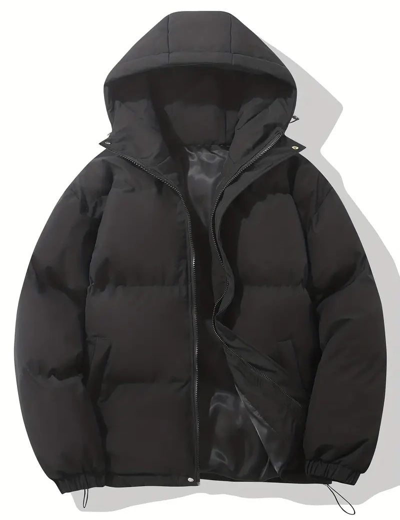 Variant image for Women's Black Puffer Jacket - Warm Hooded Winter Coat for Everyday Wear-6