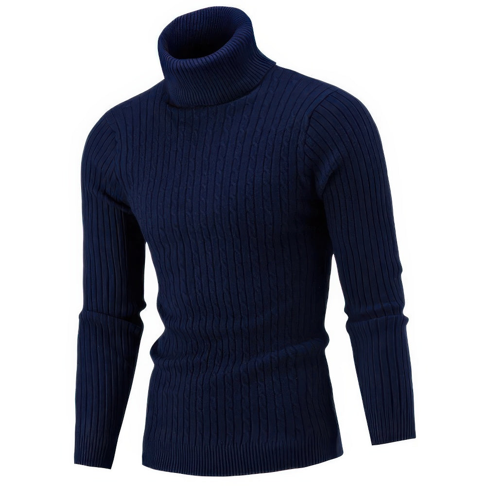 Timeless Comfort - Premium Men’s Roll Neck Sweater