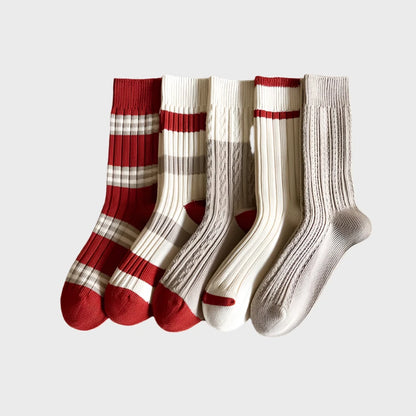 FestiveFit Women's Cotton Crew Socks