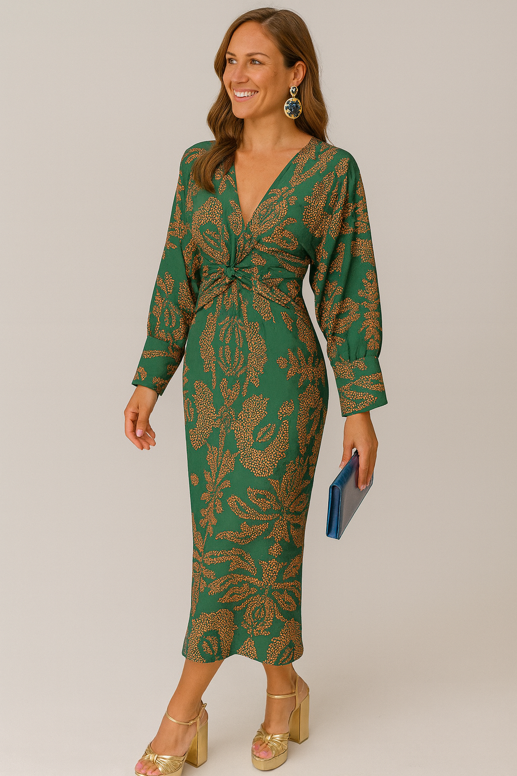 Women's Boho Wrap Maxi Dress - Adjustable Fit Summer Dress for Casual Occasions