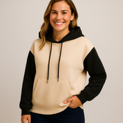 Women's Hoodie with Laces - Stylish Sweatshirt for Casual Comfort