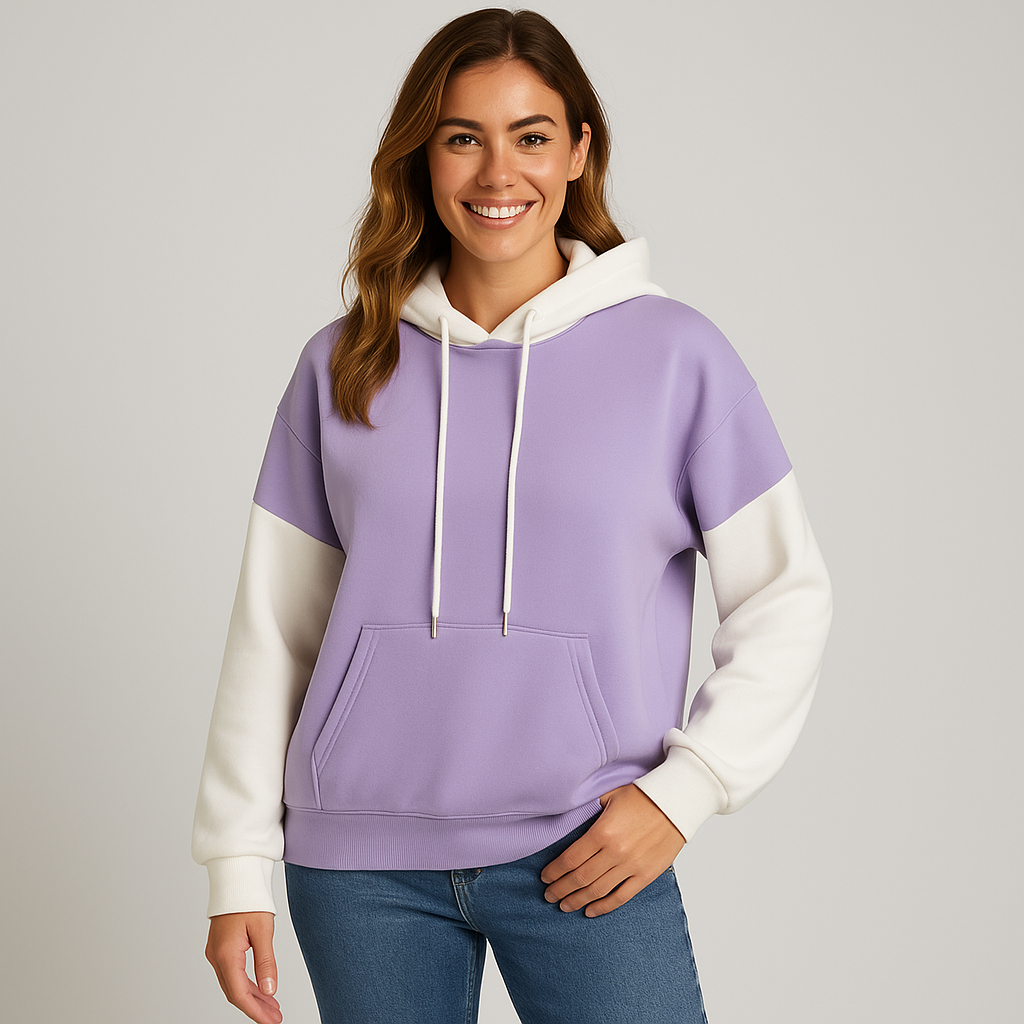 Women's Hoodie with Laces - Stylish Sweatshirt for Casual Comfort