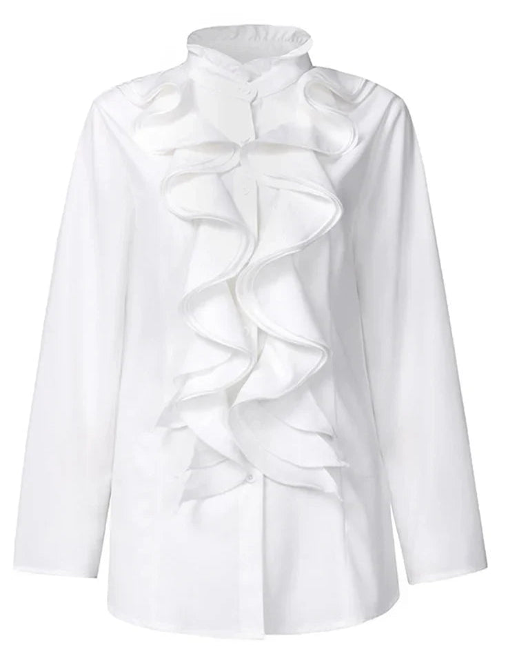 Women's Asymmetrical Blouse with Knot Closure - Stylish Casual Top 4