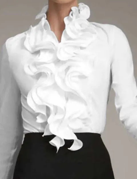 Women's Asymmetrical Blouse with Knot Closure - Stylish Casual Top 7