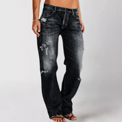 Women's Baggy Wide Leg Jeans - Trendy Loose Fit Black Jeans for Casual Style 2