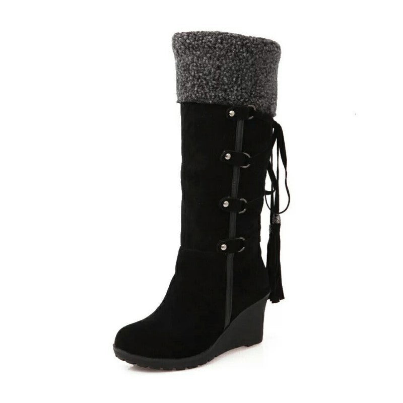 Women's Black Knee High Boots - Stylish and Comfortable Fashion Footwear 4