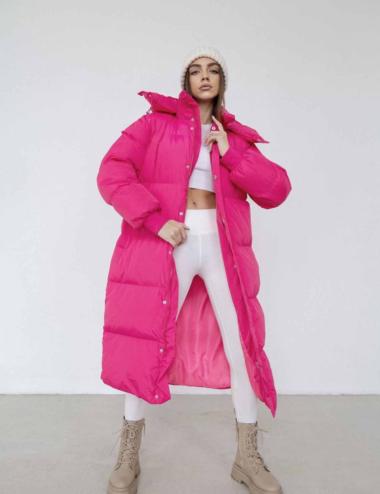 Women's Black Puffer Jacket - Oversized Hooded Winter Coat for Cold Weather 5