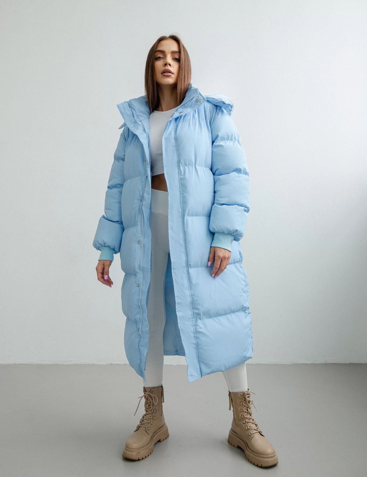 Women's Black Puffer Jacket - Oversized Hooded Winter Coat for Cold Weather 7