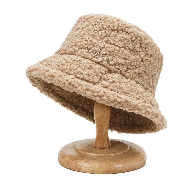 Women's Bucket Hat - Cozy Lambswool Teddy Hat for Women 2