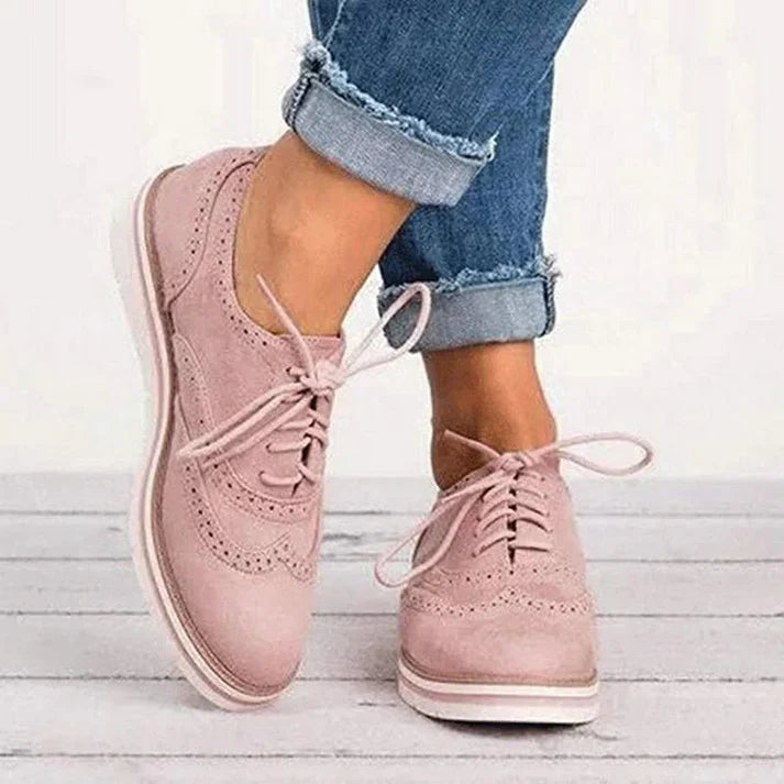 Women's Casual Lace-Up Vegan Leather Shoes 1