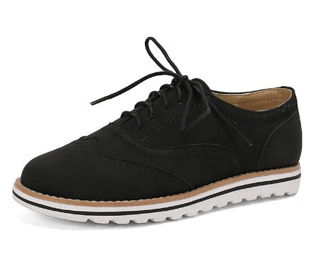Women's Casual Lace-Up Vegan Leather Shoes 2