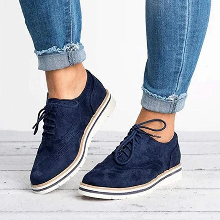 Women's Casual Lace-Up Vegan Leather Shoes 8