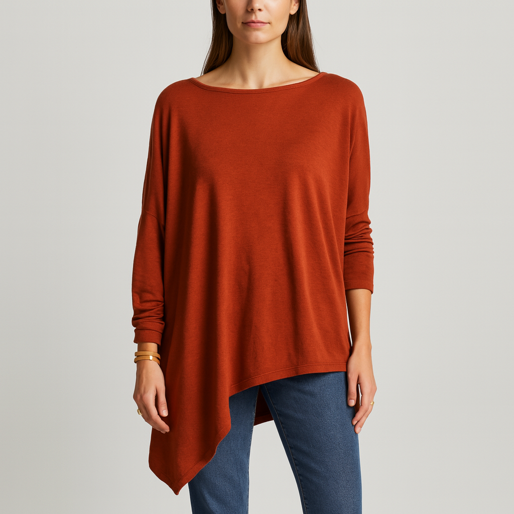 Women's Casual O-Neck Long Sleeve Top for Autumn Layering