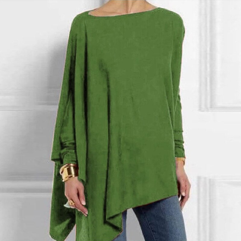 Women's Casual O-Neck Long Sleeve Top for Autumn Layering 4