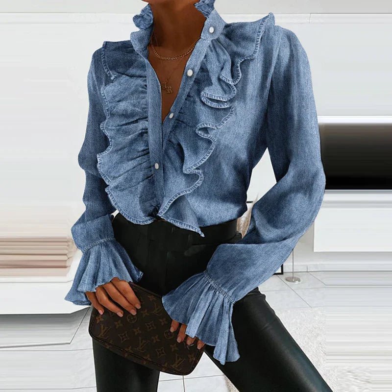 Women's Chiffon Blouse with Flattering Gathers for Elegant Style 1