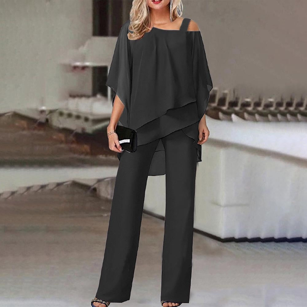 Women's Cold Shoulder Jumpsuit Set 0