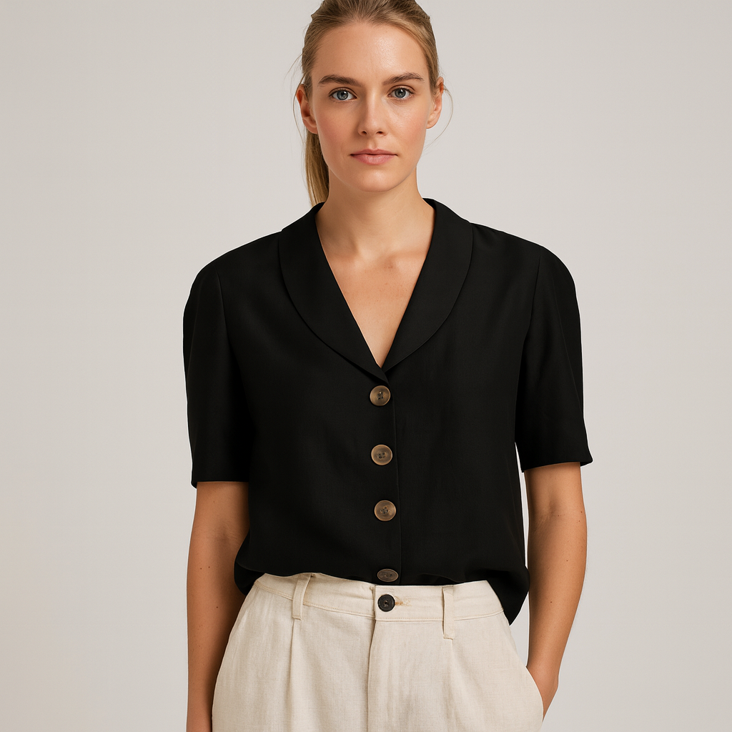 Women's Cotton and Linen T-Shirt - Short and Long Sleeve Options