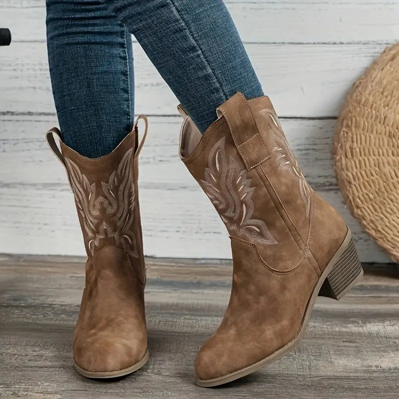 Women's Cowboy Boots - Stylish Western Boots for All Seasons 0