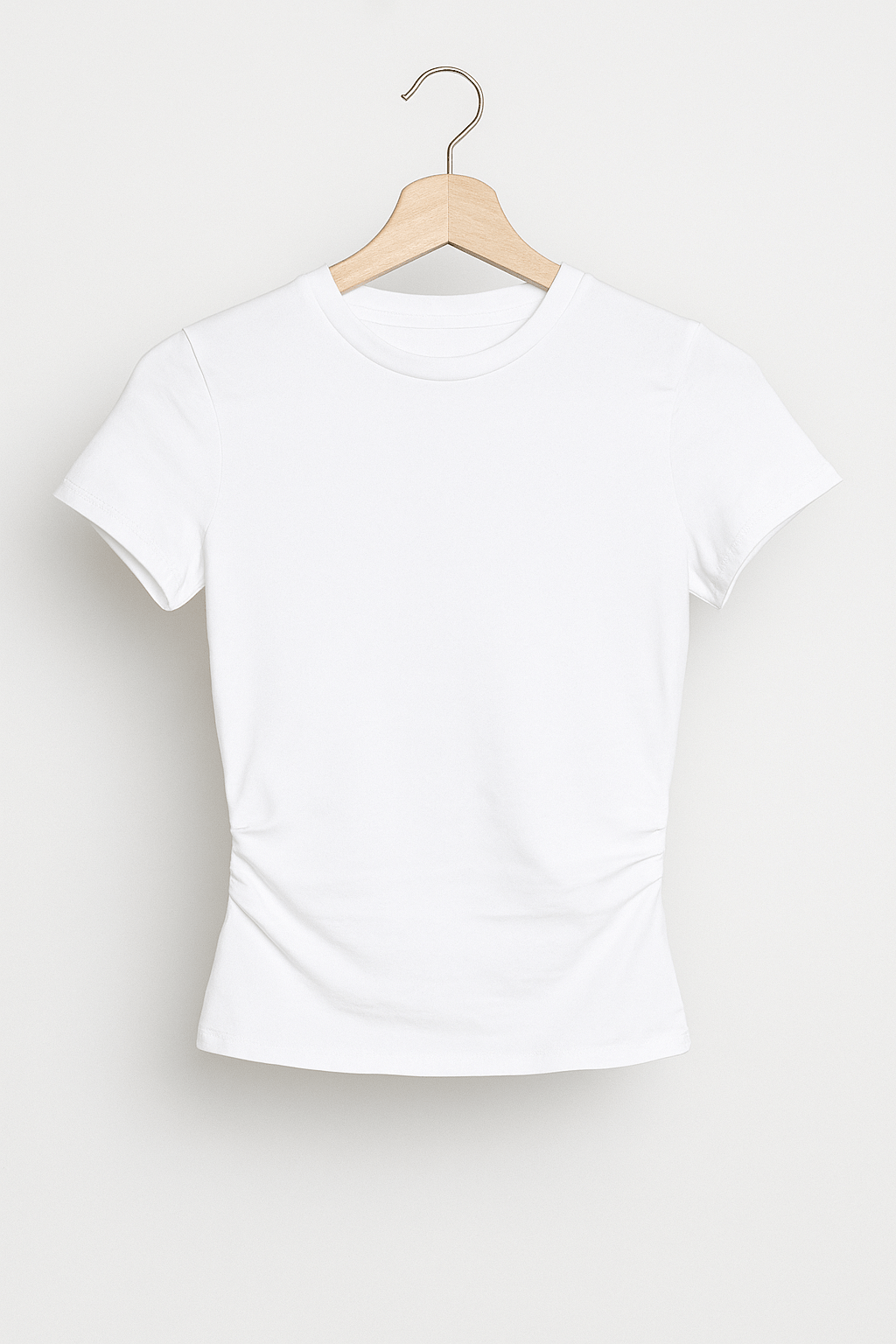 Women's Crop Top - Soft Stretch Fabric, Round Neckline, Casual Style 1