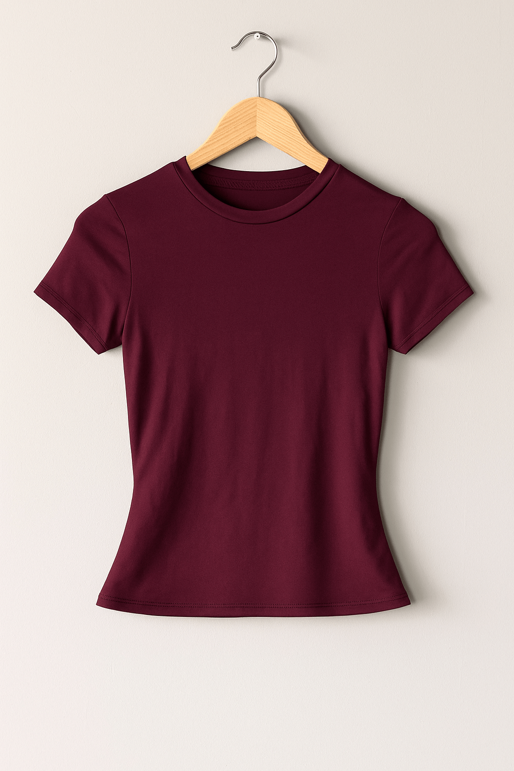 Women's Crop Top - Soft Stretch Fabric, Round Neckline, Casual Style 3