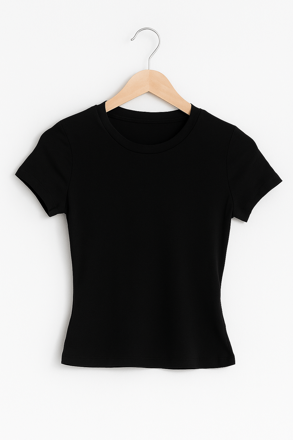 Women's Crop Top - Soft Stretch Fabric, Round Neckline, Casual Style 5