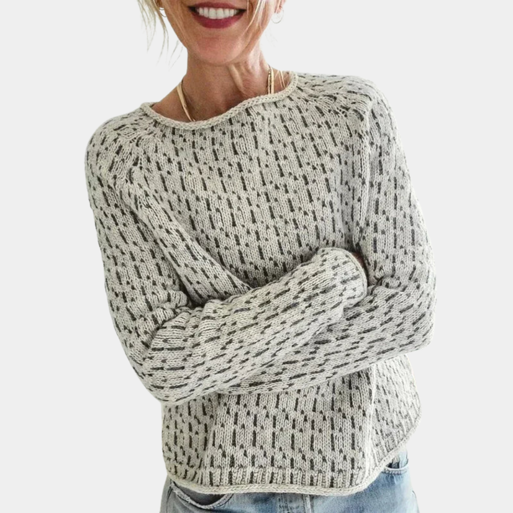 Women's Elegant Acrylic Sweater - Modern Warm Jumper for Autumn & Winter 1
