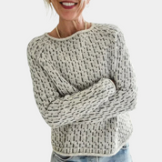 Women's Elegant Acrylic Sweater - Modern Warm Jumper for Autumn & Winter 1