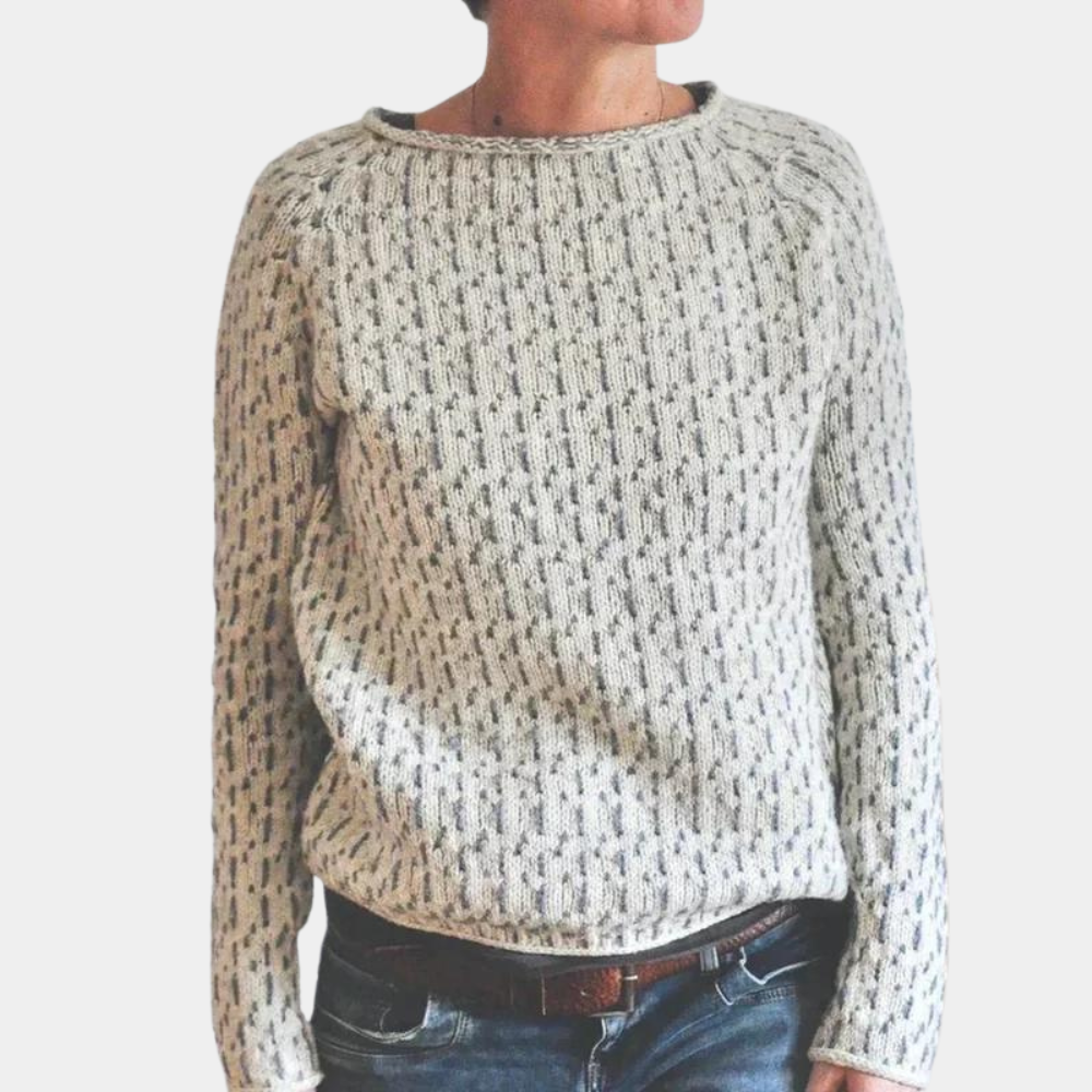 Women's Elegant Acrylic Sweater - Modern Warm Jumper for Autumn & Winter 2