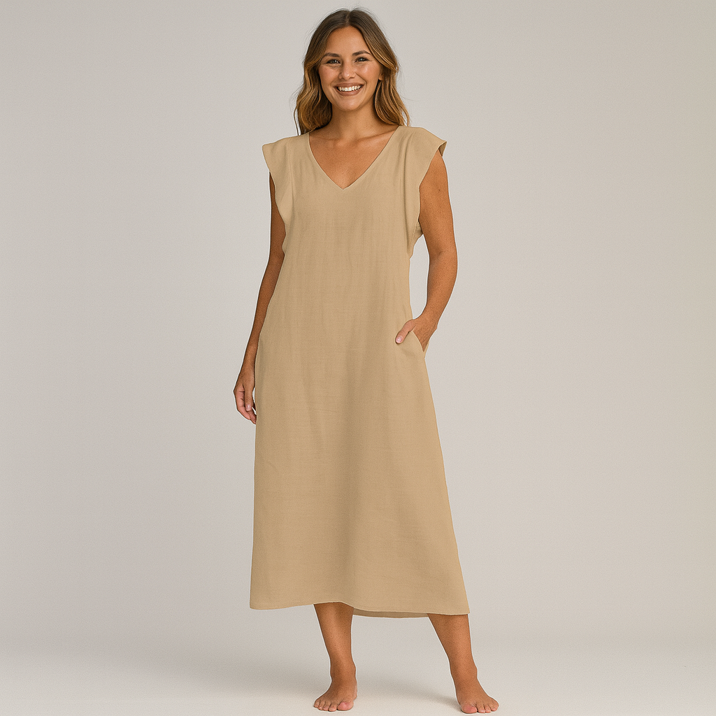 Women_s_Elegant_Maxi_Dress_-_Soft_V-Neck__Ruffle-Capped_Sleeves__Wide-Leg_Silhouette_12.png