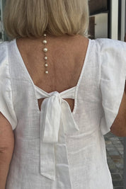 Women's Elegant Maxi Dress - Soft V-Neck, Ruffle-Capped Sleeves, Wide-Leg Silhouette 3