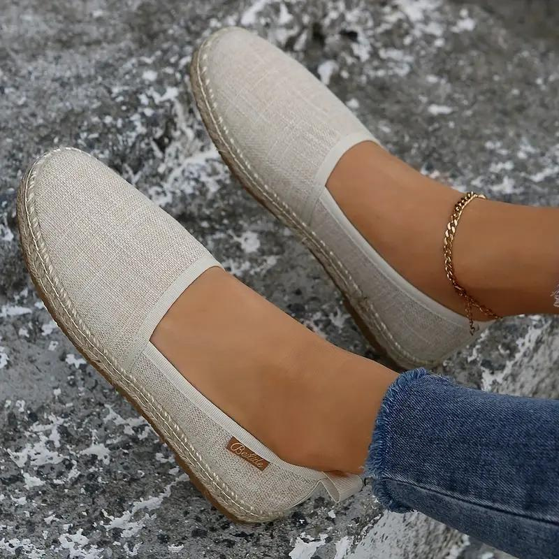 Women's Espadrilles Flat Canvas Shoes for Casual Summer Wear 0