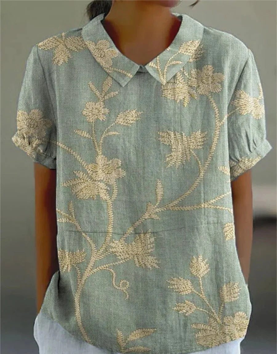 Women's Floral Print Blouse - Long Sleeve Summer Tops for Women 0