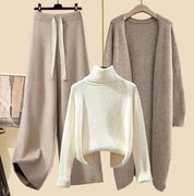 Women's Formal 3-Piece Set - Stylish Blazer, Top, and Bottom Ensemble 1