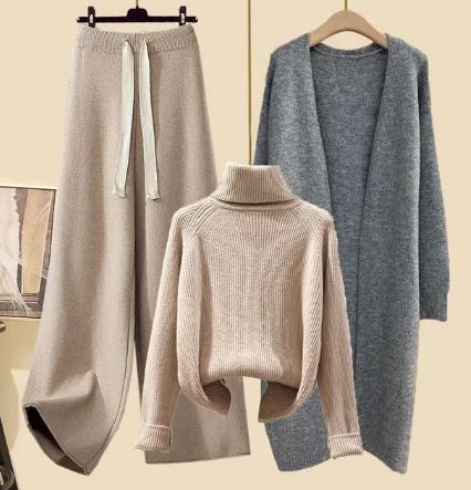 Women's Formal 3-Piece Set - Stylish Blazer, Top, and Bottom Ensemble 5