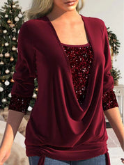 Women's Glitter Blouse for Evening Wear and Special Occasions 8
