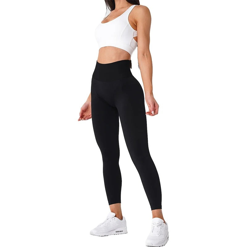 Women's Gym Leggings - Seamless Black Leggings for Sports and Yoga 2